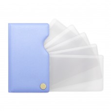 Футляр для пластиковых карт на винте 5шт/6,7*11,3см кожзам светло-голубой ДПС 2901-124