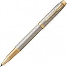 Ручка Parker роллер IM PREMIUM Warm Grey GT,серебр. матовый алюм.корп с гравировкой черные чернила