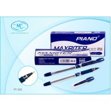 Ручка шар. Piano Maxriter PT-335 синяя 0,5мм игольчатая масляная резиновый держатель