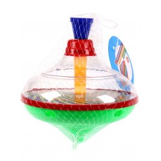 Игрушка пластик Юла 14см Цветная, в сетке И-4335