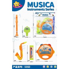 Набор игровой Музыкальные инструменты 5 предметов 28,8*22*4,5см  в пакете 168-21
