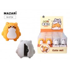 Точилка-игрушка Cute cat (милый кот) 3,5 см Mazari M-6724 пластик без контейнера, в коробке 7,5 см