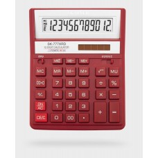 Калькулятор настольный 12-разрядов Skainer SK-777XRD красный корпус 20*16см дв.питание (аналог 888)