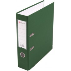 Папка-регистратор А4 80мм ПВХ цвет зеленый карман на корешке +метал.окантовка Lamark AF0600-GN