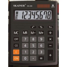 Калькулятор настольный 08-разрядов Skainer SK-208 черный компактный 10*14см (аналог 801)