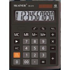 Калькулятор настольный 10-разрядов Skainer SK-210 черный компактный 10*14см (аналог 1001)
