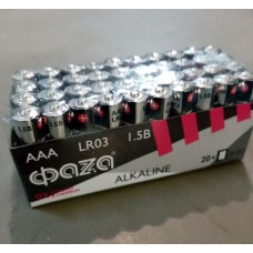 Батарейка LR03 ФАZА 2*S Alkaline 40BOX/40 слюда/2