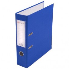 Папка-регистратор А4 80мм ПВХ цвет синий карман на корешке +метал.окантовка Lamark AF0600-BL1/BL