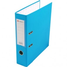 Папка-регистратор А4 80мм ПВХ цвет голубой карман на корешке +метал.окантовка Lamark AF0600-LB1/LB