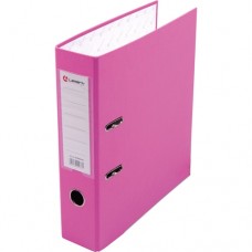 Папка-регистратор А4 80мм ПВХ цвет розовый карман на корешке +метал.окантовка Lamark AF0600-PN1