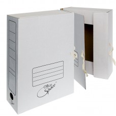 Короб архивный картон  75мм с завязками белый 158550 Офис-спейс A-GAT75_368
