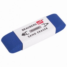 Ластик Brauberg Sand eraser, прямоугольный синий 52*14*10 мм 229579 терм.резина с абразивом