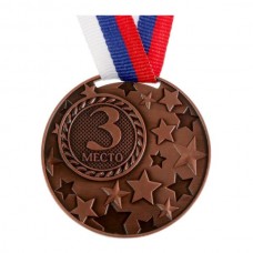 Медаль металл на ленте 3 место! 5 см, триколор 058 1672968