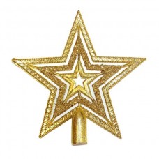 Верхушка на елку Звезда 18,5*18,5см золото ХМ-19216 Карн218