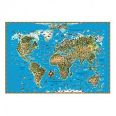 Карта настенная Мир для детей (116*79 см) 629