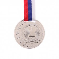 Медаль металл на ленте 2 место! 4 см, триколор 1914708
