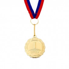 Медаль металл на ленте 1 место! 3,5 см, триколор 3689127