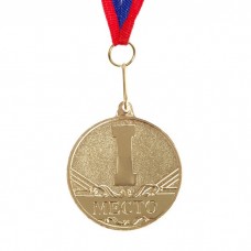 Медаль металл на ленте 1 место! 3,5 см, триколор 3678365