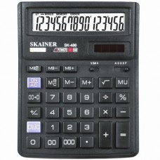 Калькулятор настольный 16-разрядов Skainer SK-486II черный бухгалтерский 14,3*19,2см (аналог 395)
