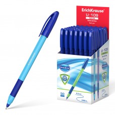 Ручка трехгранная шар. ErichKrause U-109 Neon Grip синяя 1,0мм 47612 неоновый корпус с грипом, масл.