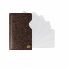 Футляр для пластиковых карт на винте 5шт/6,7*11,3см кожзам коричневый ДПС 2901.И-204