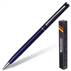 Ручка подарочная в коробке Brauberg Delicate Silver 141400 синяя 1,0мм синий.металл.корпус, повор.