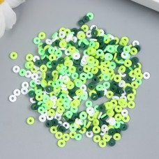 Декор для творчества Бусины пвх Колечки цвет зеленый (набор 330шт) 0,1*0,4*0,4см 9127292