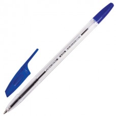Ручка шар. Brauberg X-333 синяя 0,7мм 142405 прозрачный корпус (стержень 142мм)