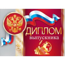Диплом выпускника А5 (книжка) Символика РФ 3-21-118А гориз.