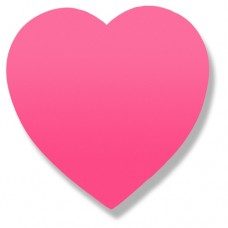 Блок самоклеящ.фигурный Сердце 50л неон розовый Lamark SN0140-PK